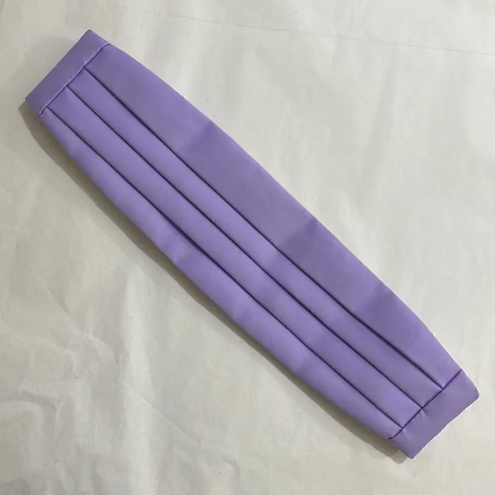 Lavender Purple Bow tie and matching Cummerbund -Vintage.